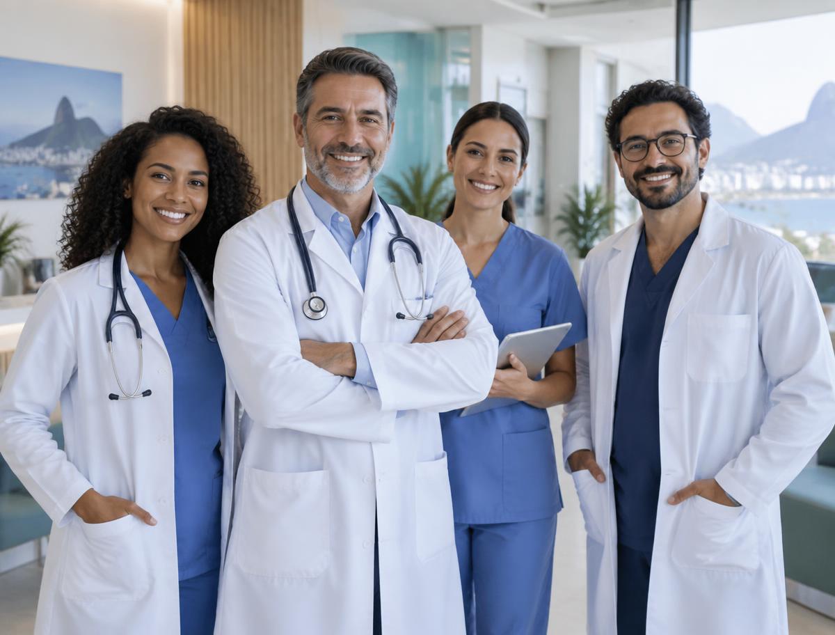Equipe multidisciplinar da área da saúde